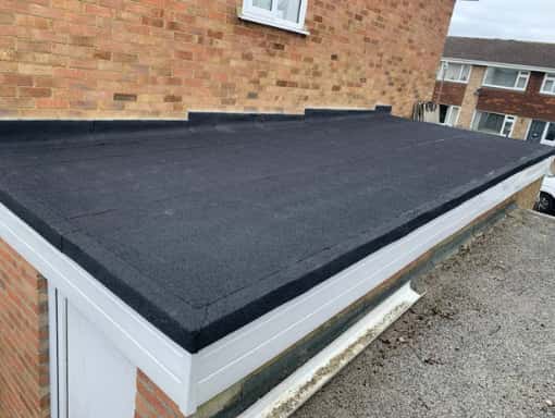 This is a photo of a flat roof installation. This work was carried out by Kettering Roofing
