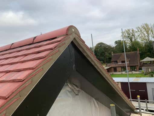 This is a photo of a new gable roof installation. This work was carried out by Kettering Roofing