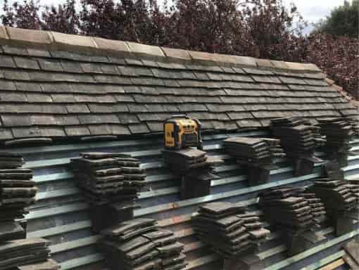 This is a photo of roof repairs. This work was carried out by Kettering Roofing