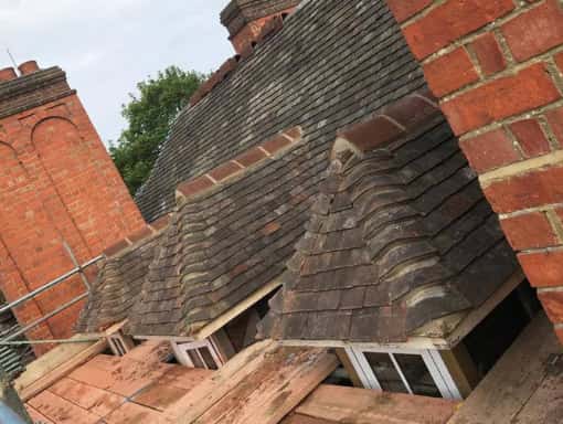 This is a photo of a roof repair. This work was carried out by Kettering Roofing